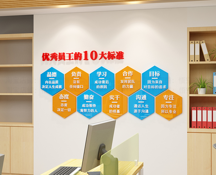 企业办公室文化墙2